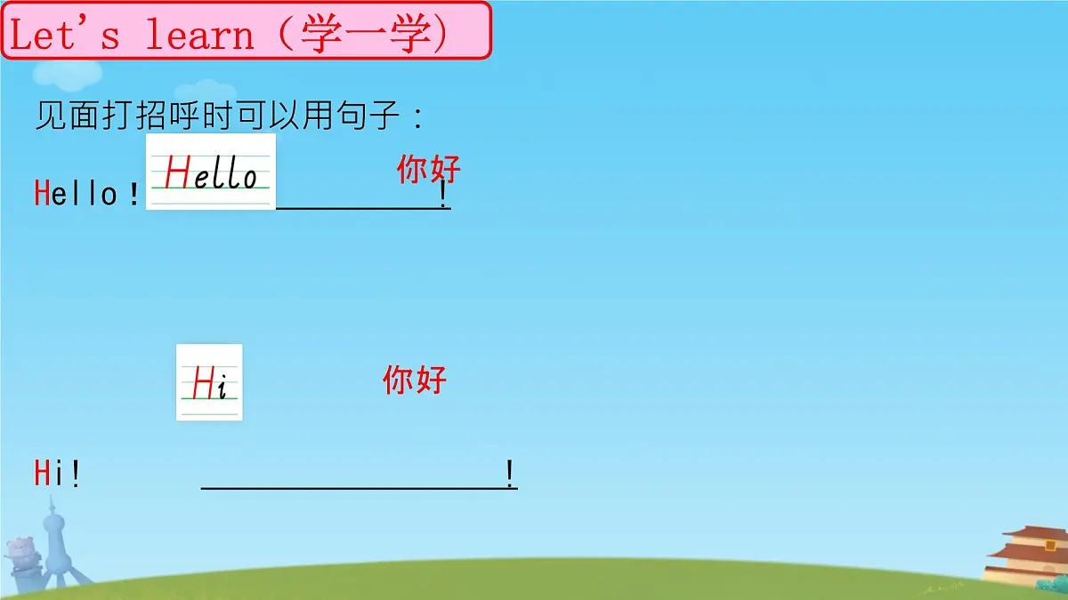 小学 英语 人教PEP版（一起）（2024） 一年级上册Unit 1 Hello! 课件第5页