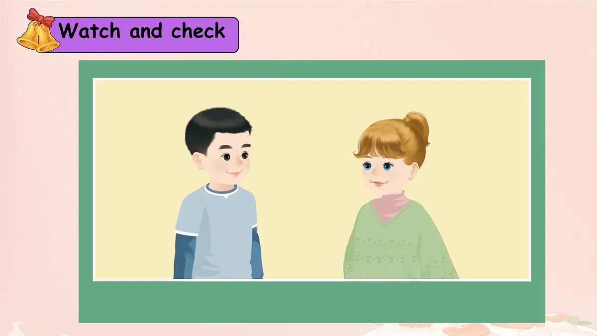 小学 英语 人教PEP版（一起）（2024） 一年级上册Unit 3 Look, listen and learn 课件第5页