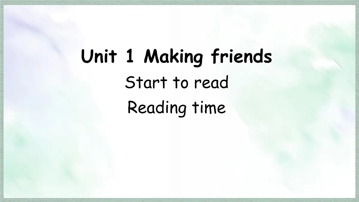 人教版PEP三年级英语上册课件《Unit 1 Making friends》Part C第1页