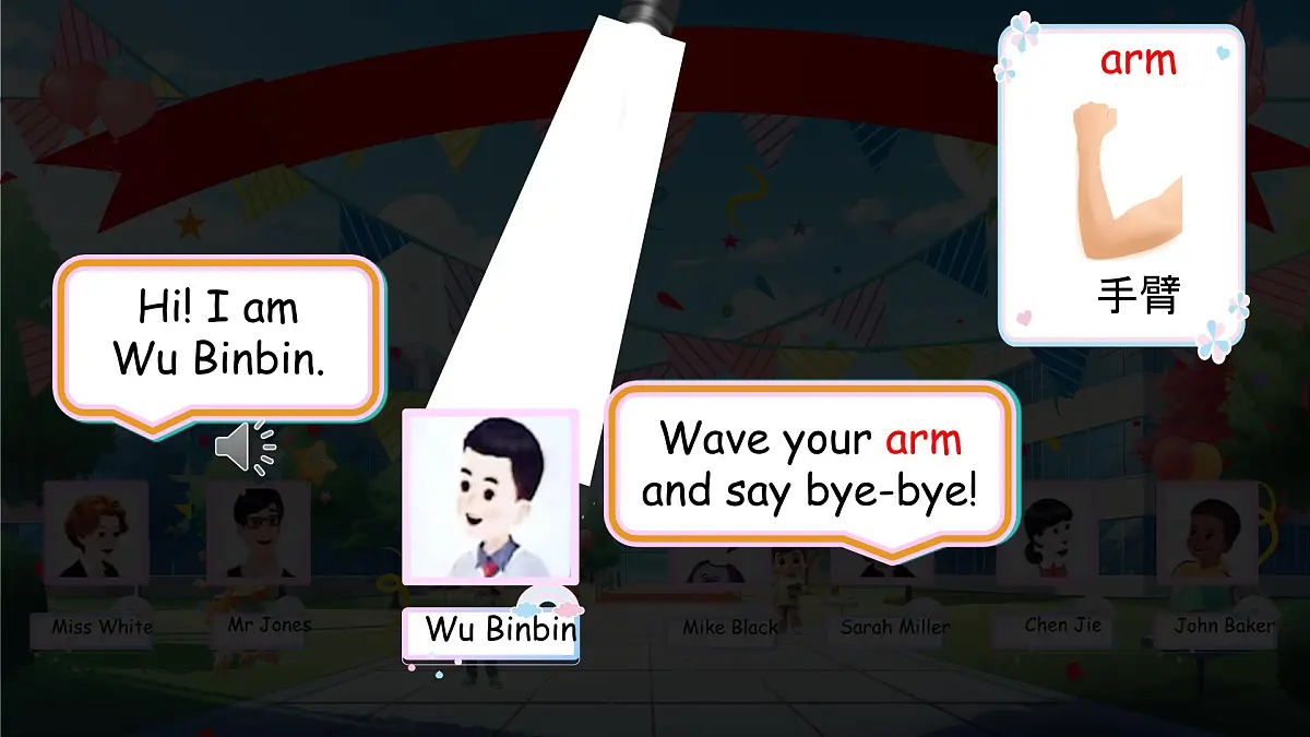 人教版PEP三年级英语上册课件《Unit 1 Making friends Part A Let’s learn》第8页