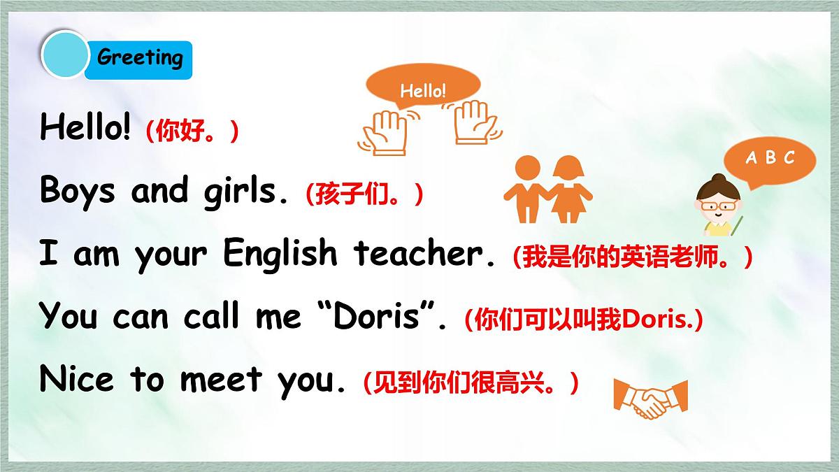 人教版PEP三年级英语上册课件《Unit 1 Making friends Part A Let’s talk》第2页