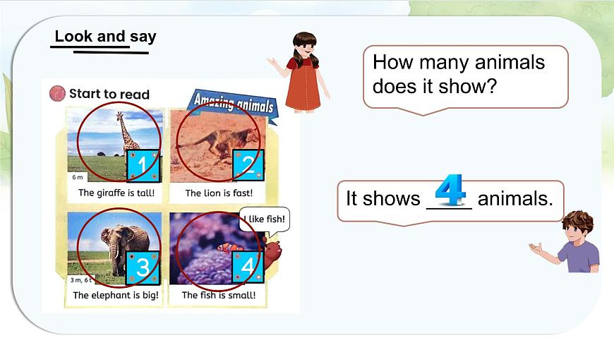 人教版PEP三年级上册英语课件《Unit 3 Amazing animals》Part C第6页