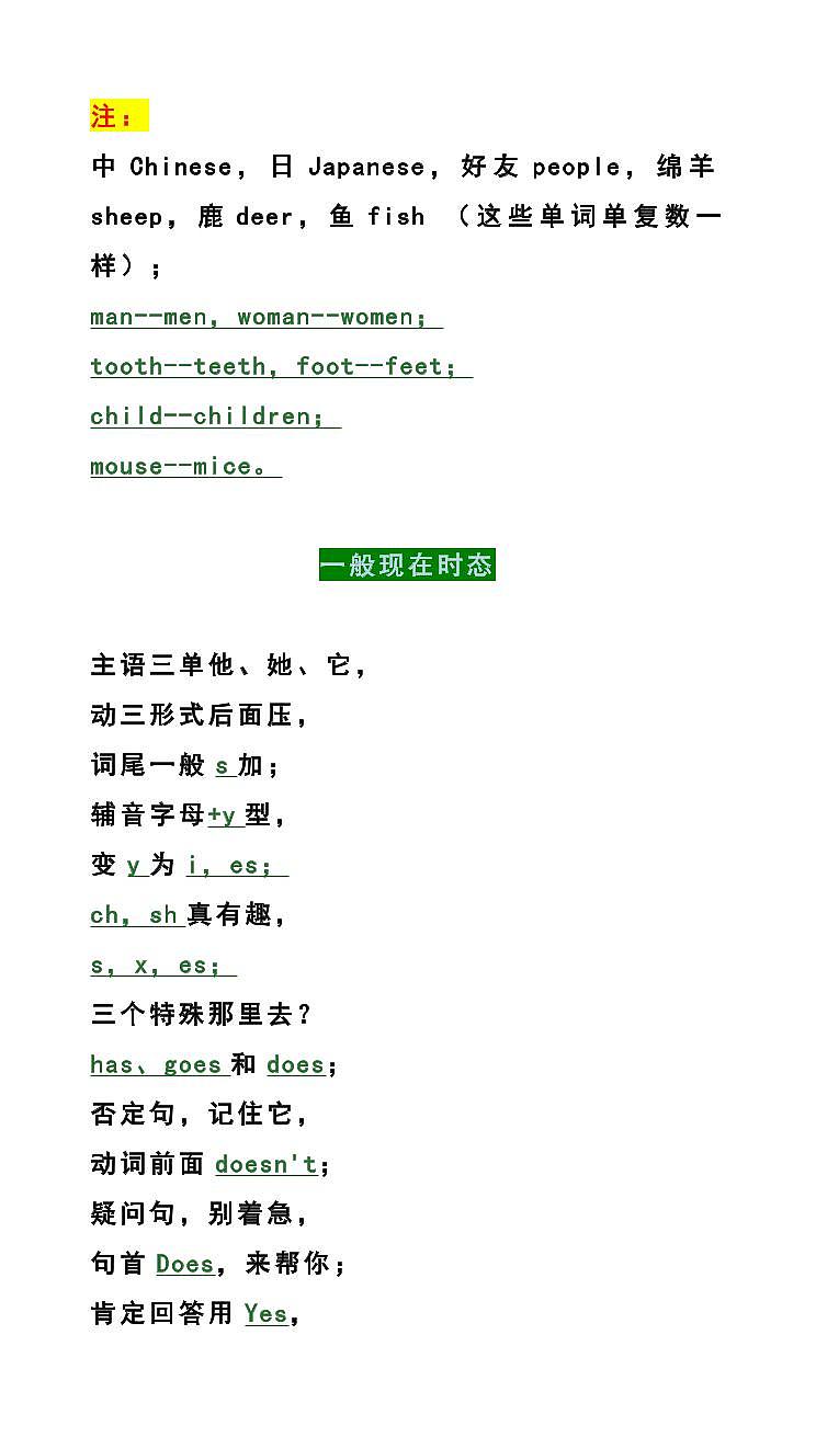 【2025秋人教版】六年级英语上册 期末六大语法知识点第2页