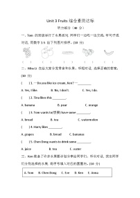 小学英语科普版（2024）四年级上册（2024）Unit 3 Fruits优秀练习题