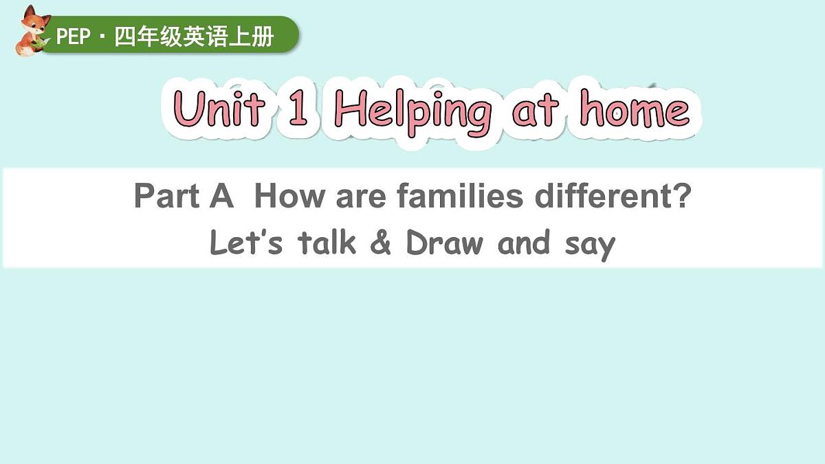 第1课时 A Let's talk ＆ Draw and say第1页