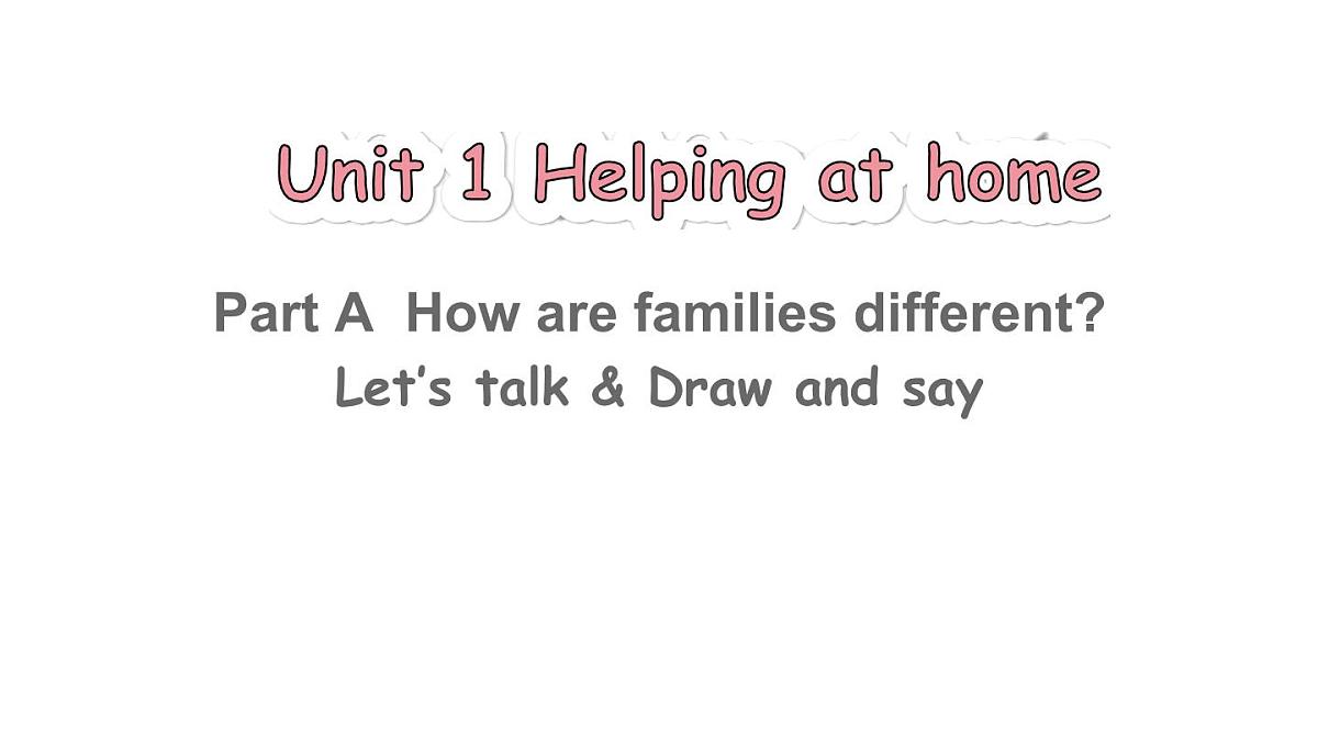 第1课时 A Let's talk ＆ Draw and say第1页