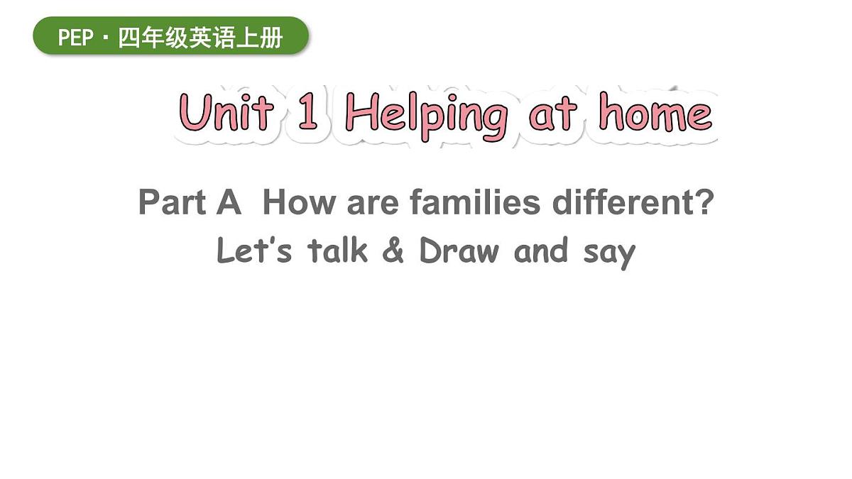 第1课时 A Let's talk ＆ Draw and say第1页