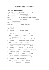 教科版六年级上册英语Unit2练习训练（含答案）