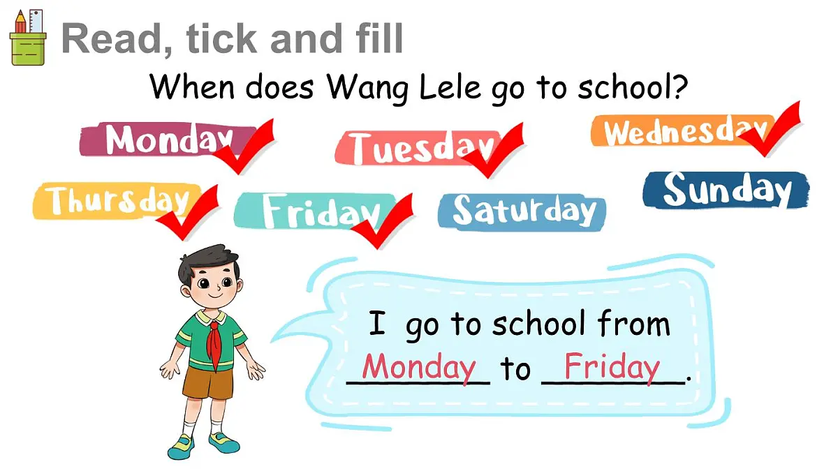第3课时 Wang Lele's school days第7页