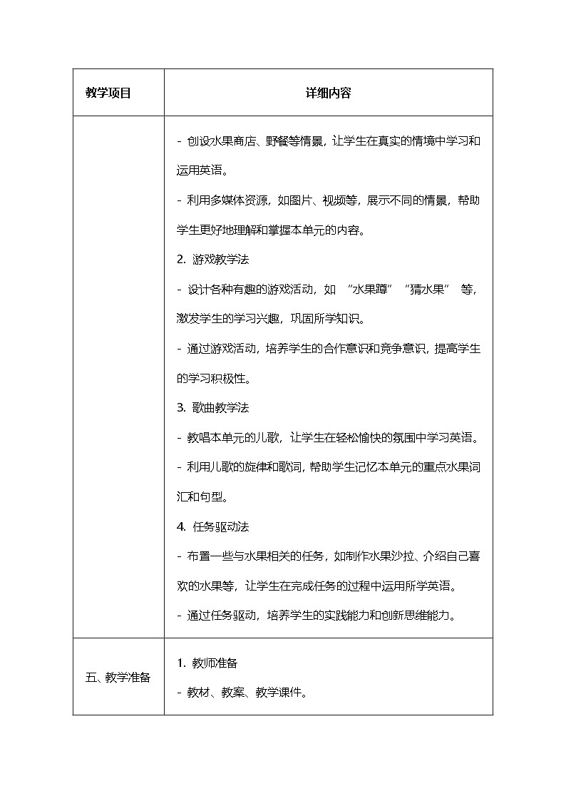 湘少版（三起）（2024）三年级上册英语Unit 9 I like apples教案第3页