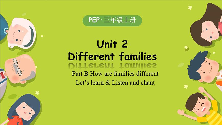 Unit2 Different families Part B Let's learn & Listen and chant（第5课时）2025-2026新版人教PEP版三年级英语上册课件第1页