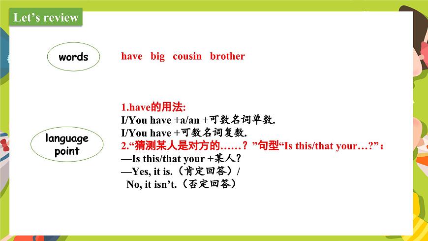 Unit2 Different families Part B Let's learn & Listen and chant（第5课时）2025-2026新版人教PEP版三年级英语上册课件第5页