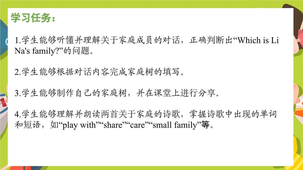 Unit2 Different families Part C Project& Reading time （第7课时）课件第2页