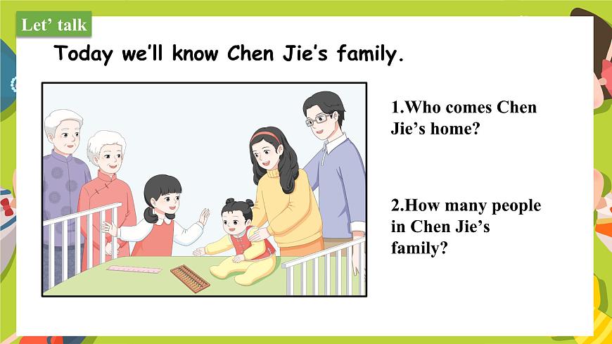 Unit2 Different families Part A Let's talk & Listen sing and play（第1课时） 2025-2026新版人教PEP版三年级英语上册课件第5页