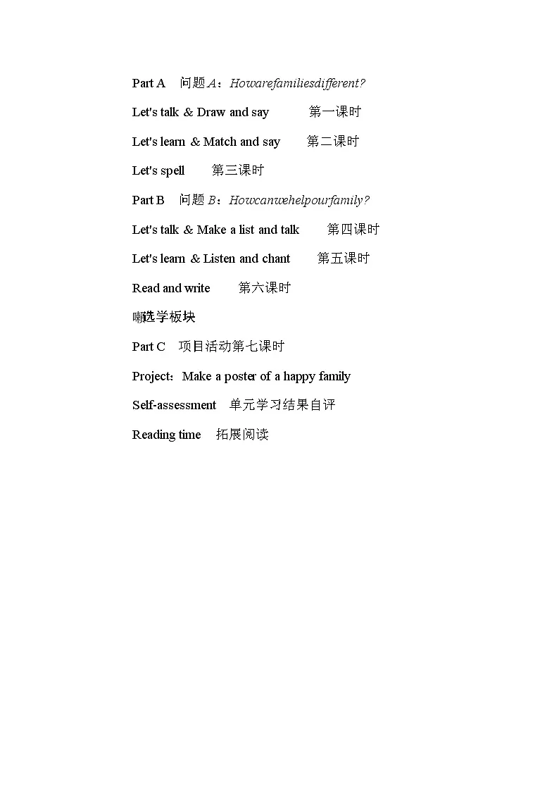 人教PEP版（2024）四年级上册英语Unit 1 Helping at home 教案第2页