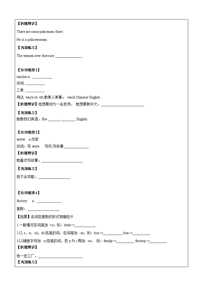 译林版英语五年级上册讲义之Unit5 What do they do（上）-学生版（无答案）第2页