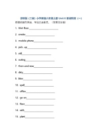 牛津译林版六年级上册Unit 6 Keep our city clean课堂检测