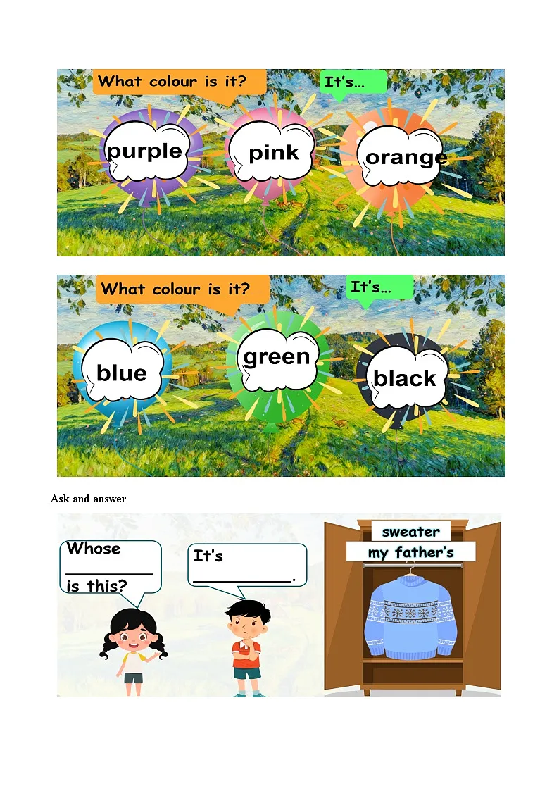 人教PEP2024版小学英语四上Unit6 第2课时 A learn学习任务单 含答案第2页