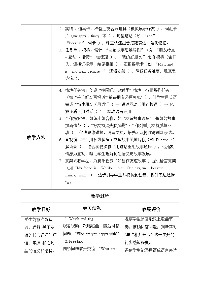新外研孙有中主编小学英语五上Unit 3 第1课时 Get ready教学设计第3页