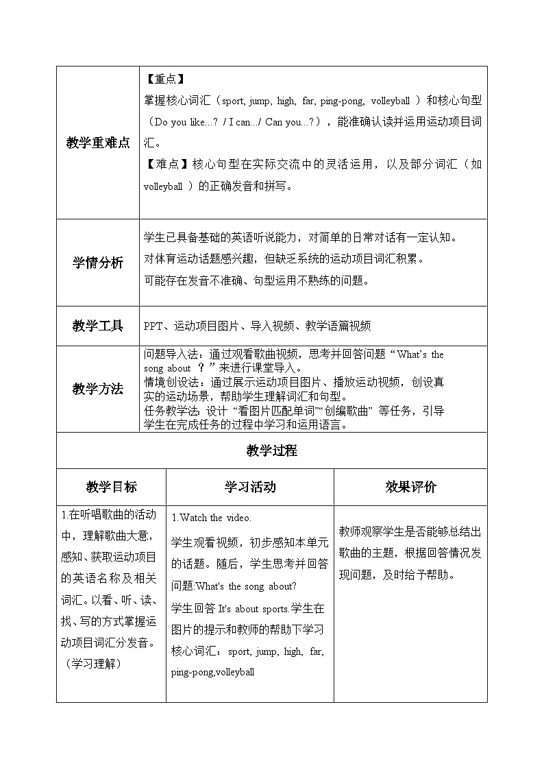 新外研孙有中主编小学英语四上Unit1 第1课时 Get ready教学设计第2页