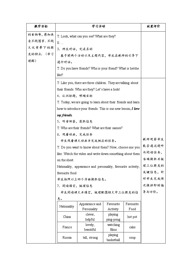 Unit 1 People I love：Lesson 2 教学设计——2025-2026学年四年级下册《英语》北师大版（2024）第2页