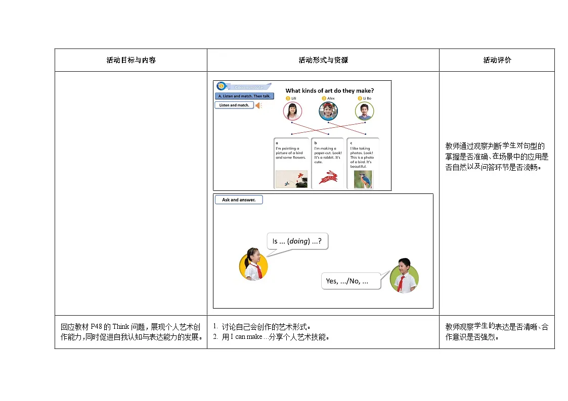 Unit 5 ：Period 4教学设计表格式-2025-2026学年四年级下册《英语》沪教牛津版六三制一起(2024)第3页