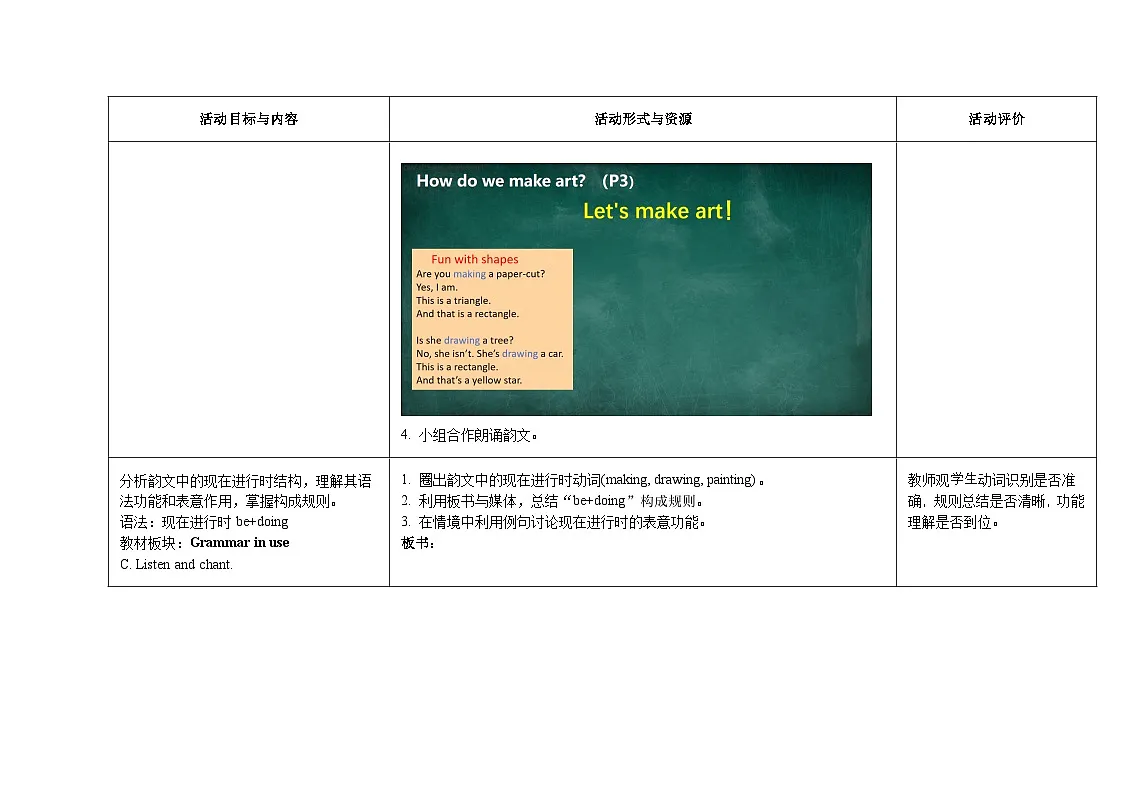Unit 5 ：Period 3教学设计表格式-2025-2026学年四年级下册《英语》沪教牛津版六三制一起(2024)第3页
