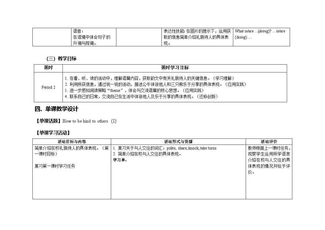 Unit 8：Period 2教学设计表格式-2025-2026学年四年级下册《英语》沪教牛津版六三制一起(2024)第2页