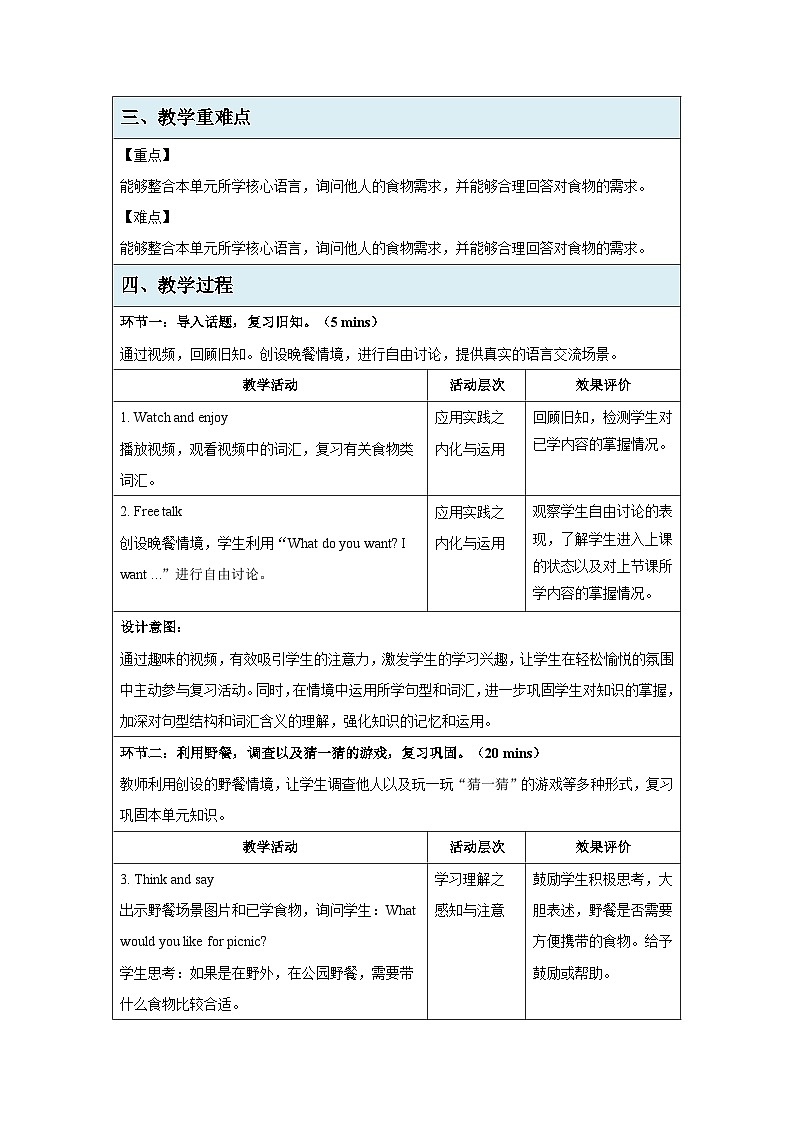 Unit 1 Lesson 4 Again, please 教案 小学英语鲁科版（五四制）三年级下册第2页