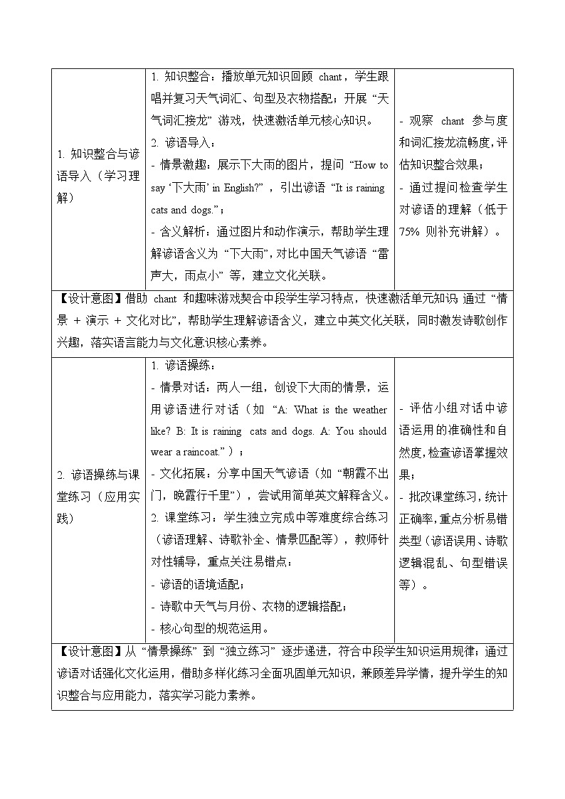 Unit 1 第3课时Explore & Apply（表格式教学设计）人教大同版四年级英语下册第3页