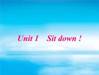 英语外研版 (一年级起点)Unit 1 Sit down!教课内容课件ppt