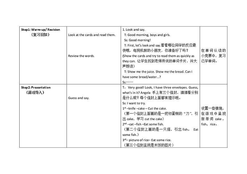 三年级上册英语教案Unit 5 Let’s eat! （Lesson 5）人教（PEP）（2014秋）02