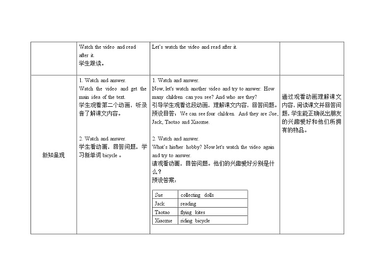 六年级上册英语教案Module 3 Unit 2 What’s your hobby？外研社（三起）02