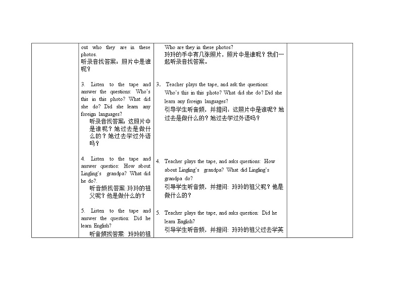 五年级下册英语教案Module 2 Unit 1  She learnt English外研社（三起）02