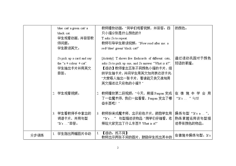 三年级上册英语教案 Module 4 Unit 2 It’s a black dog外研社（三起）第2页