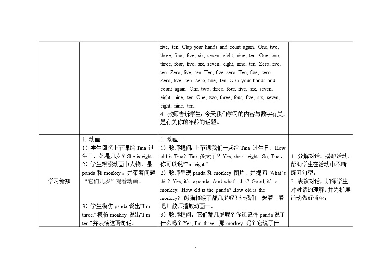 三年级上册英语教案 Module 6 Unit 2 How old are you外研社（三起）02