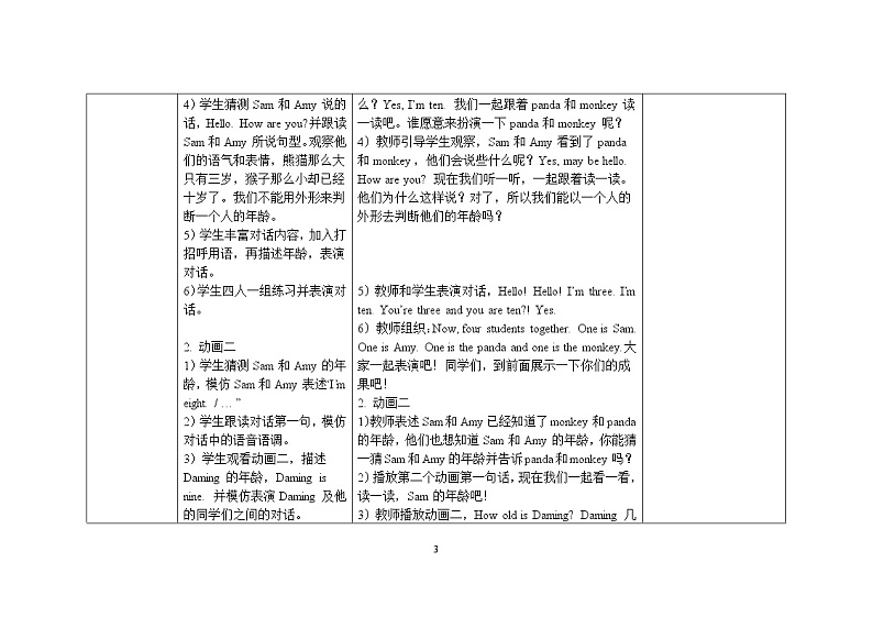 三年级上册英语教案 Module 6 Unit 2 How old are you外研社（三起）03