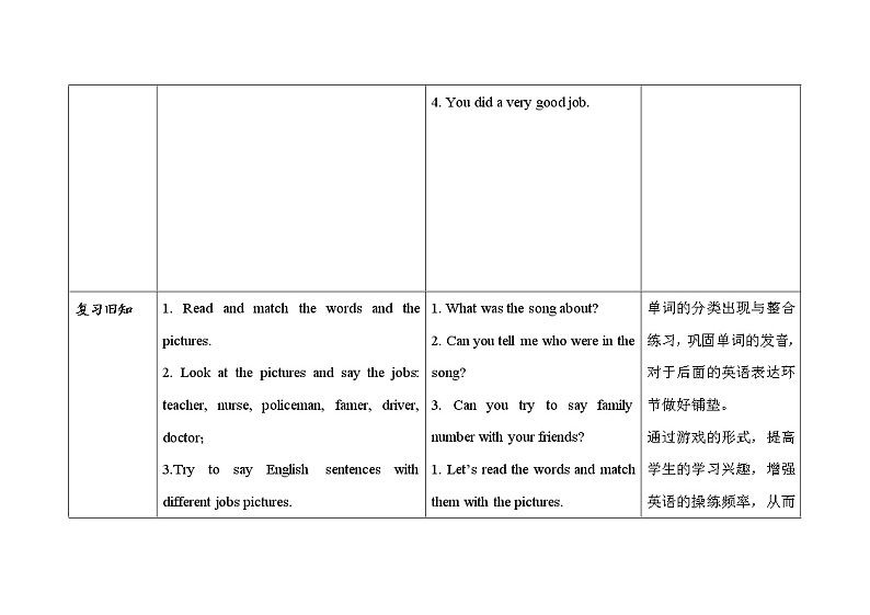 三年级上册英语教案 Review Module    Unit 2   Lesson 1外研社（三起）02