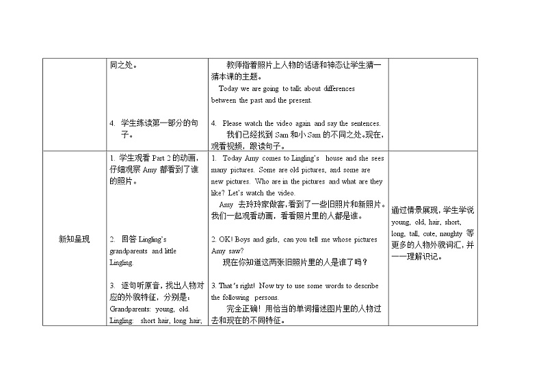 四年级下册英语教案 Module 5 Unit 1 I was two then 外研社（三起）第2页