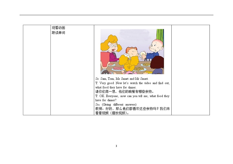 三年级下册英语教案Module 4 Unit 1  Do you like meat 外研社（三起）03