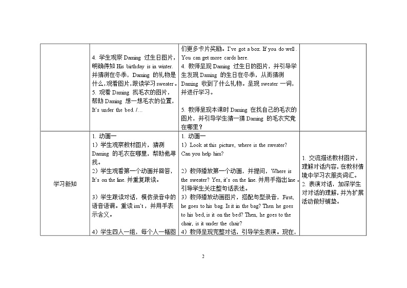 三年级下册英语教案Module 9 I’ve got a new book. （Unit 1） 外研社（三起）02