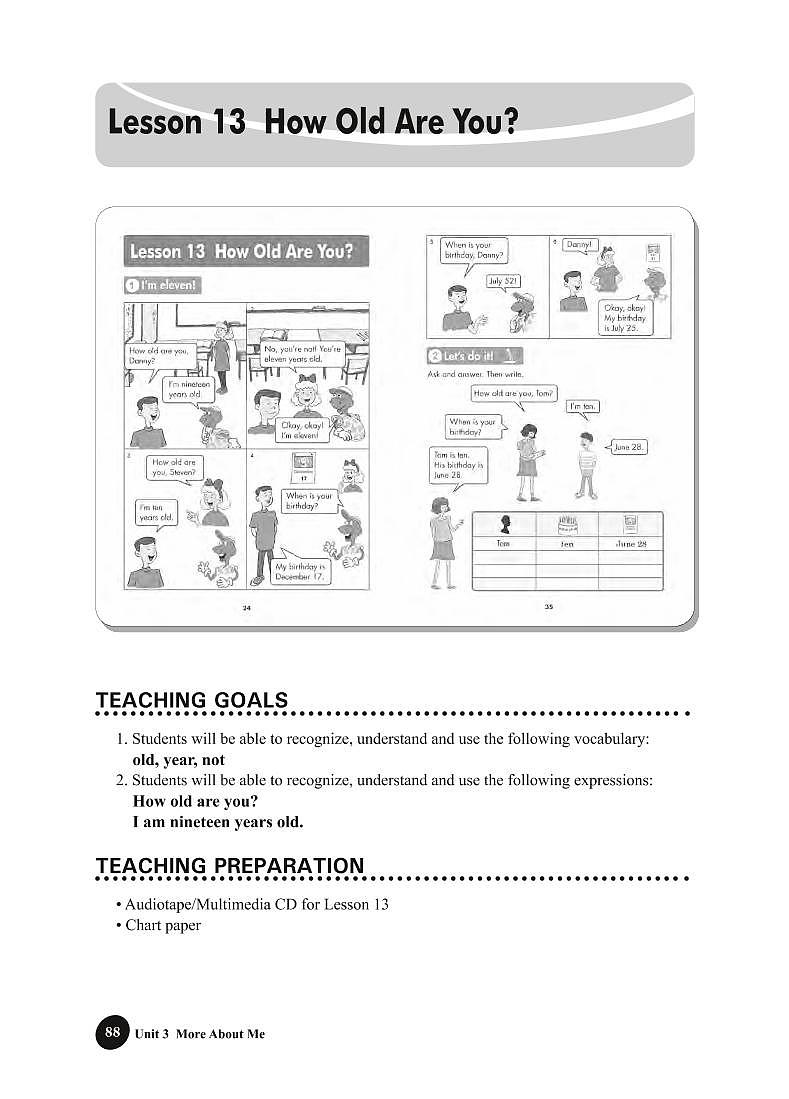 冀教版（一年级起点）英语 四年级下册 教师用书 Unit 3-4第3页