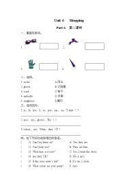 英语人教版 (PEP)Unit 6 Shopping Part A第二课时测试题