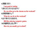 人教版（新起點）四年級上冊英語 句型測驗