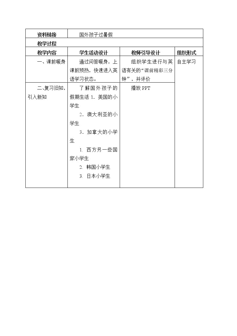 Unit 5  Our Holiday Plans Lesson 1   教案第2页