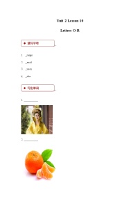 英语二年级下册Lesson 10 Letters O—R当堂检测题