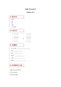 小学英语冀教版 (一年级起点)二年级下册Lesson 8 Letters E---I习题