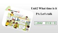 小学英语人教版 (PEP)四年级下册Unit 2 What time is it? Part A教学演示课件ppt