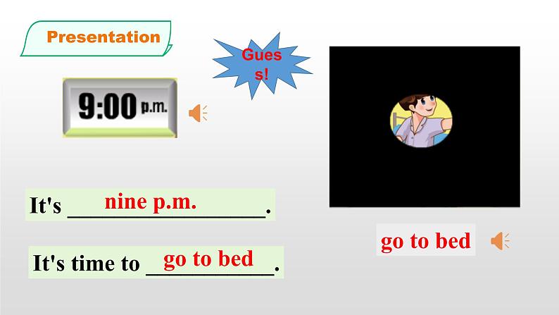 Unit2 What time is it PB Let's learn 课件08