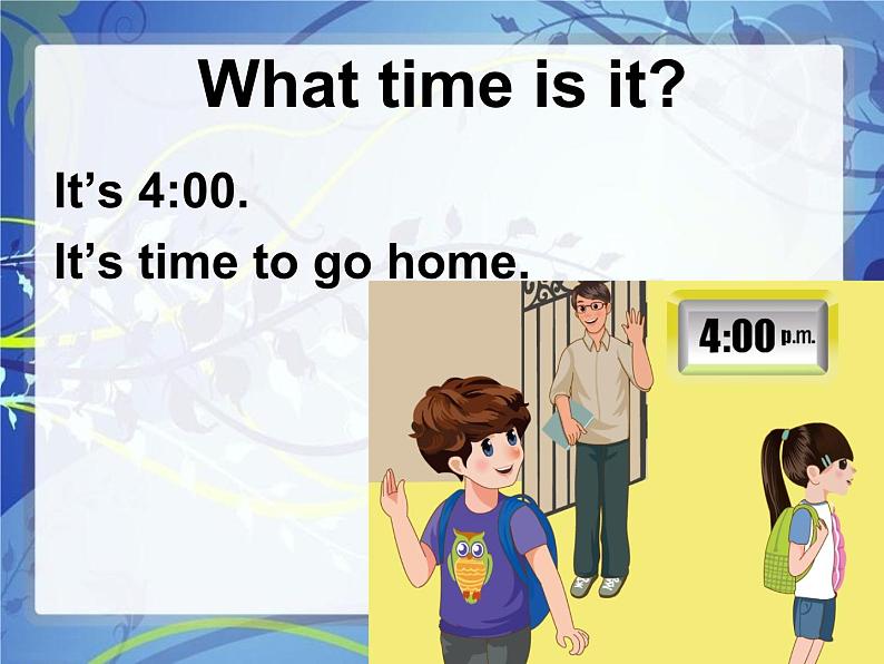 四年级下册英语课件－Unit 2 What time is it？ Part B  ｜人教（PEP）（2014秋）06